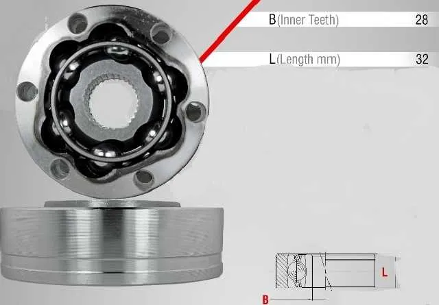 Drive Shaft , Inner Axle T5 1.9-2.5 (304839)