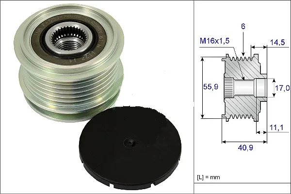 Pulley, Alternator, GOLFIV-BORA 1,8/1,9TDI