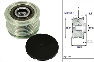 Alternator freewheel clutch GOLF VVI/JETTA/PASSAT2,0TDI/AMAROK/CRAFTER/TRANSPO RTER T6