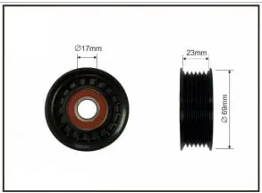 Tensioner pulley, V-Ribbed belt GOLF IV-GOLF V-T5