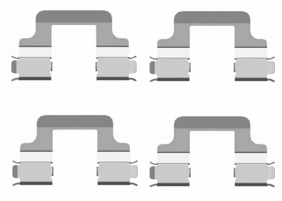 Accessory Kit, Disc Brake Pad  AUDI A3 03-09 - A8 09-18 - Q3 13-18 - TT 07-14 / SEAT LEON 13-20 / SKODA SUPERB 08-15 / VOLKSWAGEN GOLF V-VI-JETTA-PASSAT-CC