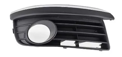 Ventilation Grille, bumper with holes for fog lights, Left Front JETTA 06>(Chromed edge)