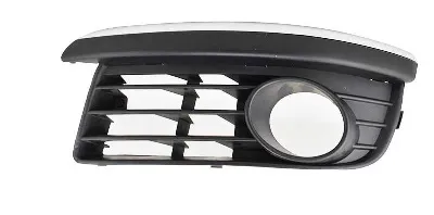 Ventilation Grille, bumper with holes for fog lights, Right Front JETTA 06>(Chromed edge)