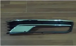 Ventilation Grille, bumper with holes for fog lights, Right Front (Chromed edge) PASSAT 10>