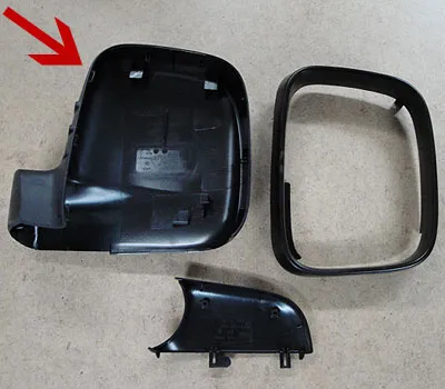 Cover, outside mirror + Frame , Left, Black TRANSPORTER T5
