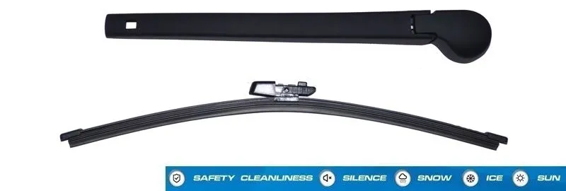 Wiper arm, rear window cleaning system, with cover, with integrated wiper TIGUAN/CADDY IV 16> 380 MM