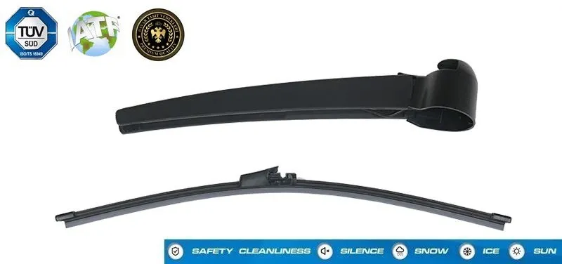 Wiper arm, rear window cleaning system, with cover CADDY/T5/T6/GOLF V/POLO 04><09 LEON FABIA ROOMSTER 06>