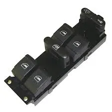 Switch, window regulator , Doors: 4, Driver side, Front GOLF/PASSAT/BORA 9PIN