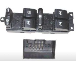 Switch, window regulator , Doors: 4, Driver side, Front GOLF/PASSAT/BORA 12 PINS