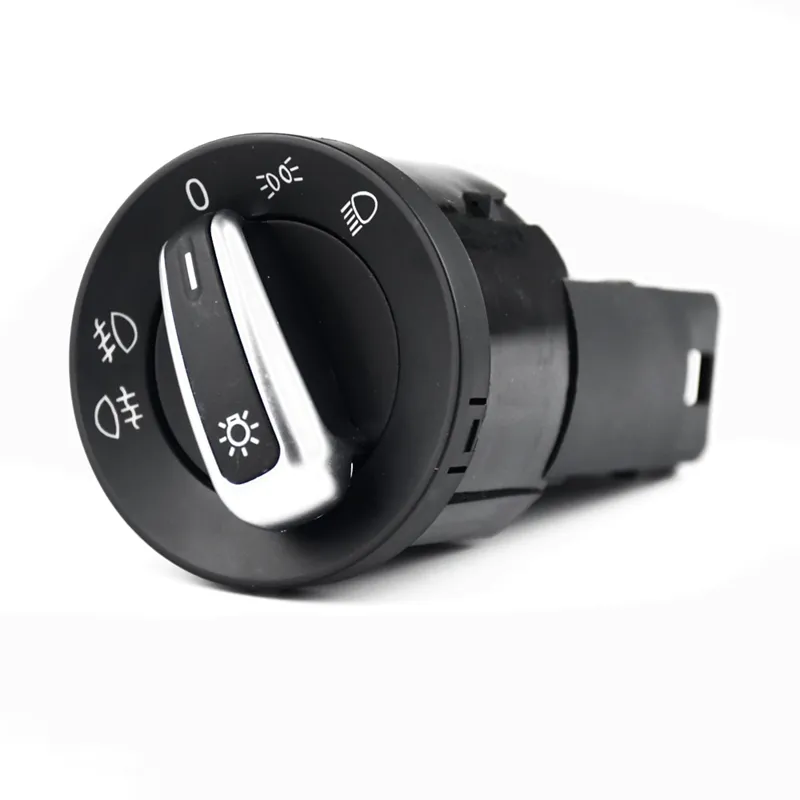 Switch, Headlight (FRONT - REAR /FOG ) (chrome plated) PASSAT/GOLF IV/BORA/POLO/SKODA SUPER B 96><05