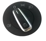 Switch, Headlight (Without Automatic) chrome plated GOLF/T5/PASSAT Without Fog