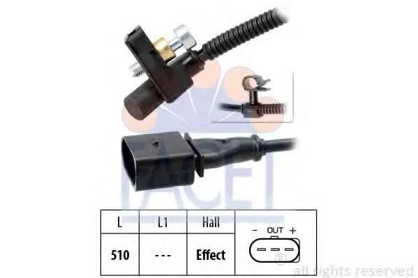 Sensor, Crankshaft pulse POLO III 1.4/IBIZA II 1.4AKK - AUD AKK - AUD AKK - AUD 9.0446