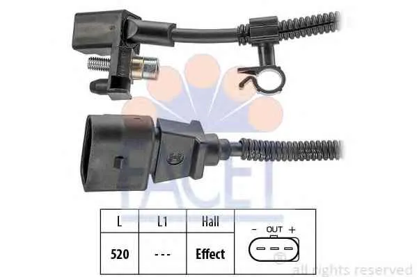 Sensor, Crankshaft pulse POLO/FABIA/IBIZAIII/1,4/16V/BBY/BKY/BBZ/AUB/99>08(9.0445)