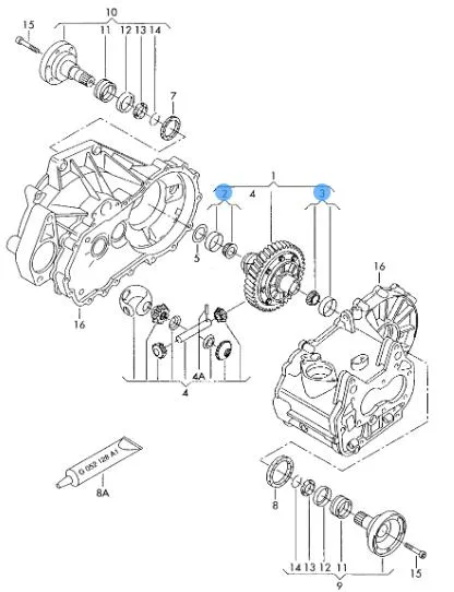 Manual Transmission Input Shaft Bearing Center 6 SPEED GOLF V VI/ LEON OCTAVİA 1,2 TSI 1,4 TSI   38,1X65X18 003519185F