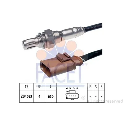 Lambda sensor BEFORE CONVERTER (650 MM) GOLF VII 1.2 TSI/1.4 TSI/1.6TDI CMBA/CXSA/CPTA/CRKA