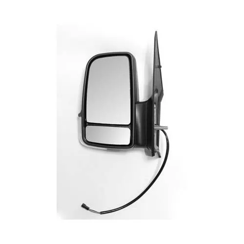 Outside Mirror , Left, Grained, Convex, for electric mirror adjustment, Heatable, Short mirror arm, with wide angle mirror - CRAFTER SPRINTER 09>