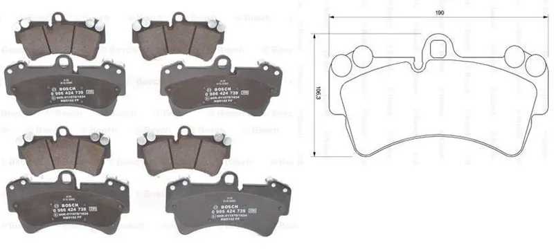 BRAKE PADS TOUAREG/Q7/CAYENNE 7L0698151J