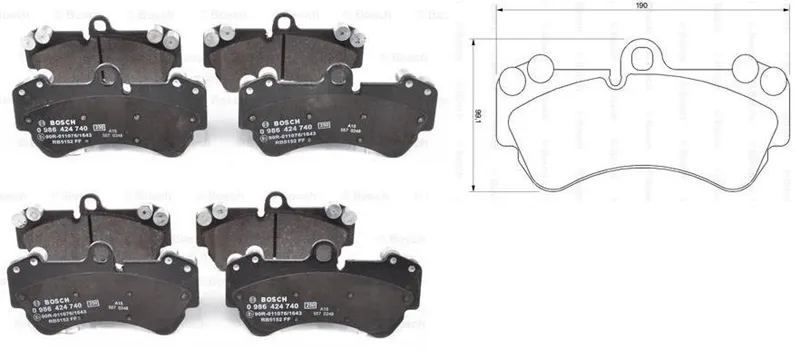 BRAKE PADS TOUAREG/Q7/CAYENNE 7L0698151H