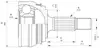 Drive Shaft, outer axle, HEAD POLO CLS AFT 96> 81X53X22X30X130 (302 118) - Thumbnail 2