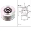 Pulley, Alternator, (Locked) TRANSPORTER T4 2,5 TDI Number of ribs: 6 - Thumbnail 2