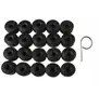 Cap, Wheel nut (20 PCS ) (Black) GOLF V / PASSAT 05> - Thumbnail 2