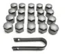 Cap, Wheel nut (20 PCS) + Funnel, Oil dipstick ,Gray - Thumbnail 1